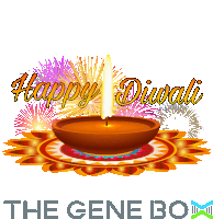 a greeting card that says happy diwali with a lit candle