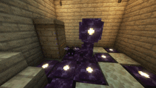 a purple block with a cross on it in a minecraft game