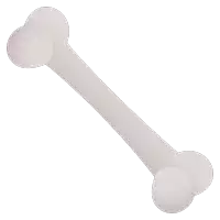 a white bone on a white background that looks like a hammer