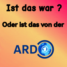 a poster that says " ist das war " and " oder ist das von der " on it