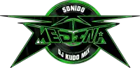 a green and black logo for sonido medena