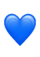 a blue heart on a white background has a gradient of light blue