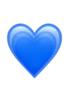 a blue heart on a white background has a gradient of light blue