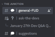 a screenshot of the junction shows a list of topics