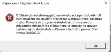 a computer screen shows an error message about apex legends loader.dll