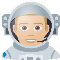 an illustration of a man wearing an astronaut 's helmet