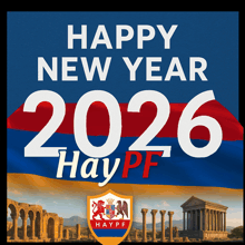 a poster that says happy new year 2026 haypp
