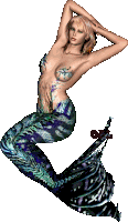 a picture of a mermaid with the name opl on it