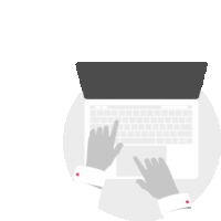 a person 's hands are typing on a laptop keyboard .