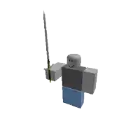 a roblox character with a sword in his hand
