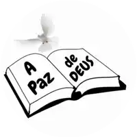 an open bible with the words a paz de deus written on it