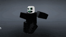 a cartoon character with green teeth and a white face