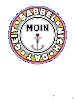 a colorful circle with the word moin inside