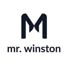 a logo for mr. winston , a company that sells clothes .