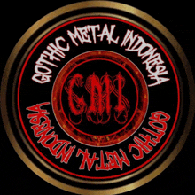 a logo for gothic metal indonesia has a circle in the middle