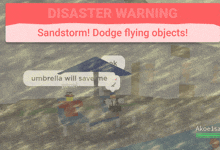 a disaster warning is displayed on the screen