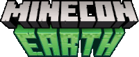 a logo for minecraft earth with a green background