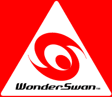 a white triangle with a red swirl and the word wonder swan