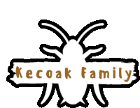 a logo for the kecoak family shows a bug with horns