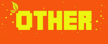 an orange background with the word other in yellow