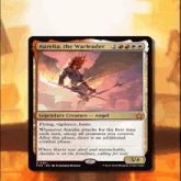 a card that says aurelia the warleader on the top