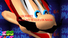 a cartoon character with the words suscribe dale no te cuesta nada written on it