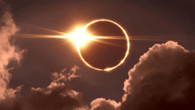the sun is partially obscured by the moon during a solar eclipse