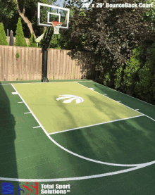 a basketball court with the words total sport solutions written on the bottom