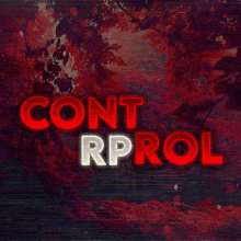 a red sign that says " cont rprol " on it