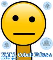 a smiley face with the words hodl cobalt tokens below it