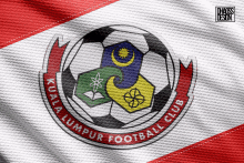 a kuala lumpur football club logo on a red and white cloth