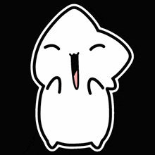 a cartoon character with a surprised look on his face .