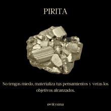 a picture of a pirita with a quote in spanish below it