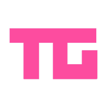 a pink square with the letter t on it