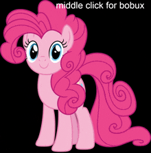 pinkie pie from my little pony with a middle click for bobux