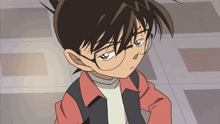 a close up of a cartoon character with glasses