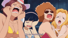 a group of anime girls are crying and one of them is saying oh so hard boiled