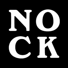 the word no is written in white on a black background .