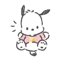 a drawing of a dog wearing a pink shirt and holding an ice cream cone .