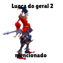 a cartoon character holding a sword with the words lugca do geral 2 mentionado on the bottom