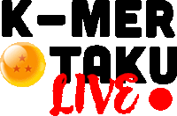 a logo for k-mer taku live with a dragon ball on it