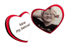 a heart with kane my beloved on it