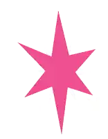 a pink star on a white background with a few lines