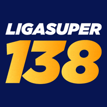 a blue background with the words ligasuper 138 on it