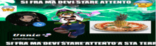 a cartoon of luigi and a pizza with a pineapple on it