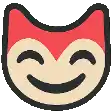 a pixel art drawing of a cat 's face with a smile on it .