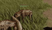 a screenshot of a video game shows a hyena and a bird