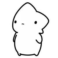 a cartoon character with a surprised expression on his face