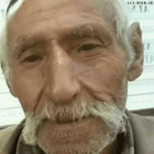 an older man with a beard and mustache is smiling