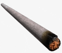 a close up of a marijuana joint with a cigarette in it on a white background .